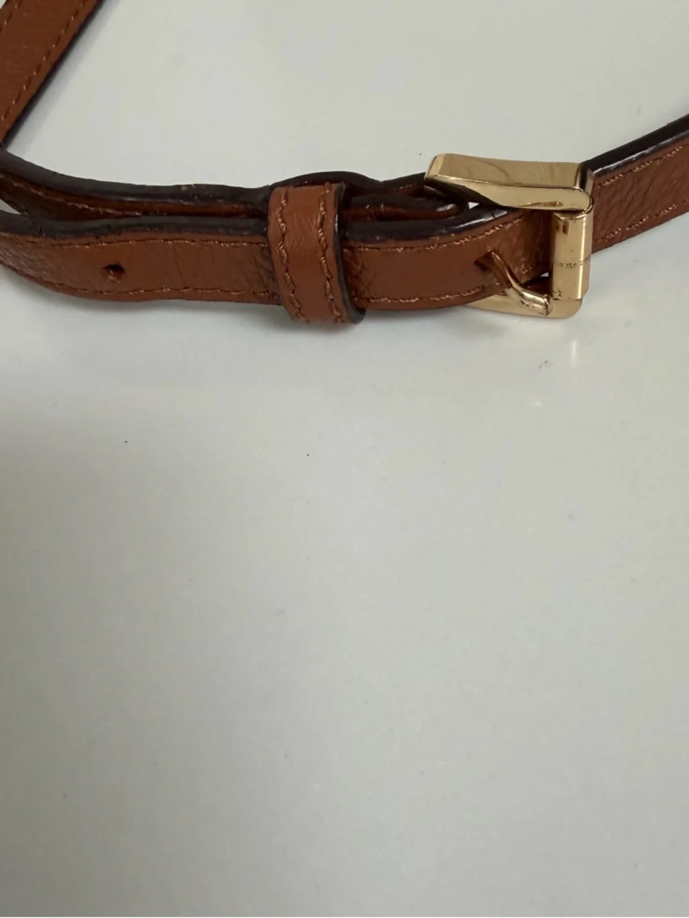 Michael Kors Tan Pebbled Leather Crossbody with Gold MK Emblem